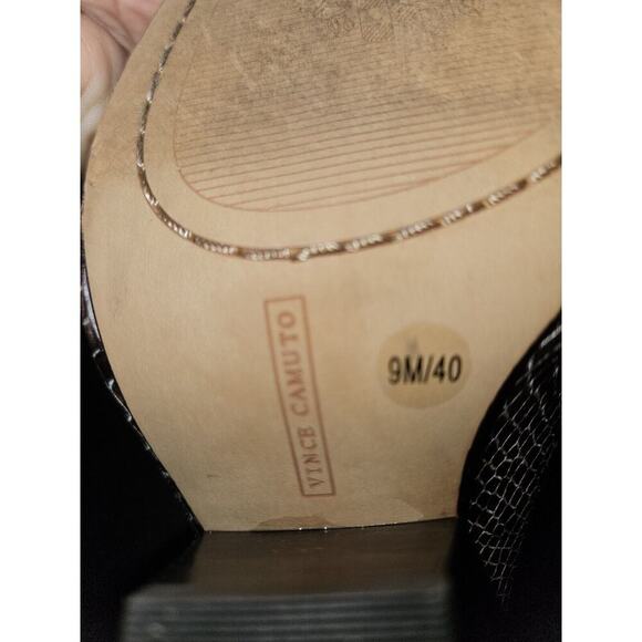 Vince Camuto Gigietta Leather Embossed Snake Print Ankle Booties Women’s 9 - Picture 14 of 15